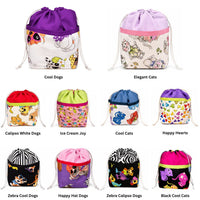 Thumbnail for Stylish 9 Pocket Drawstring Project Bag | Cool Dogs