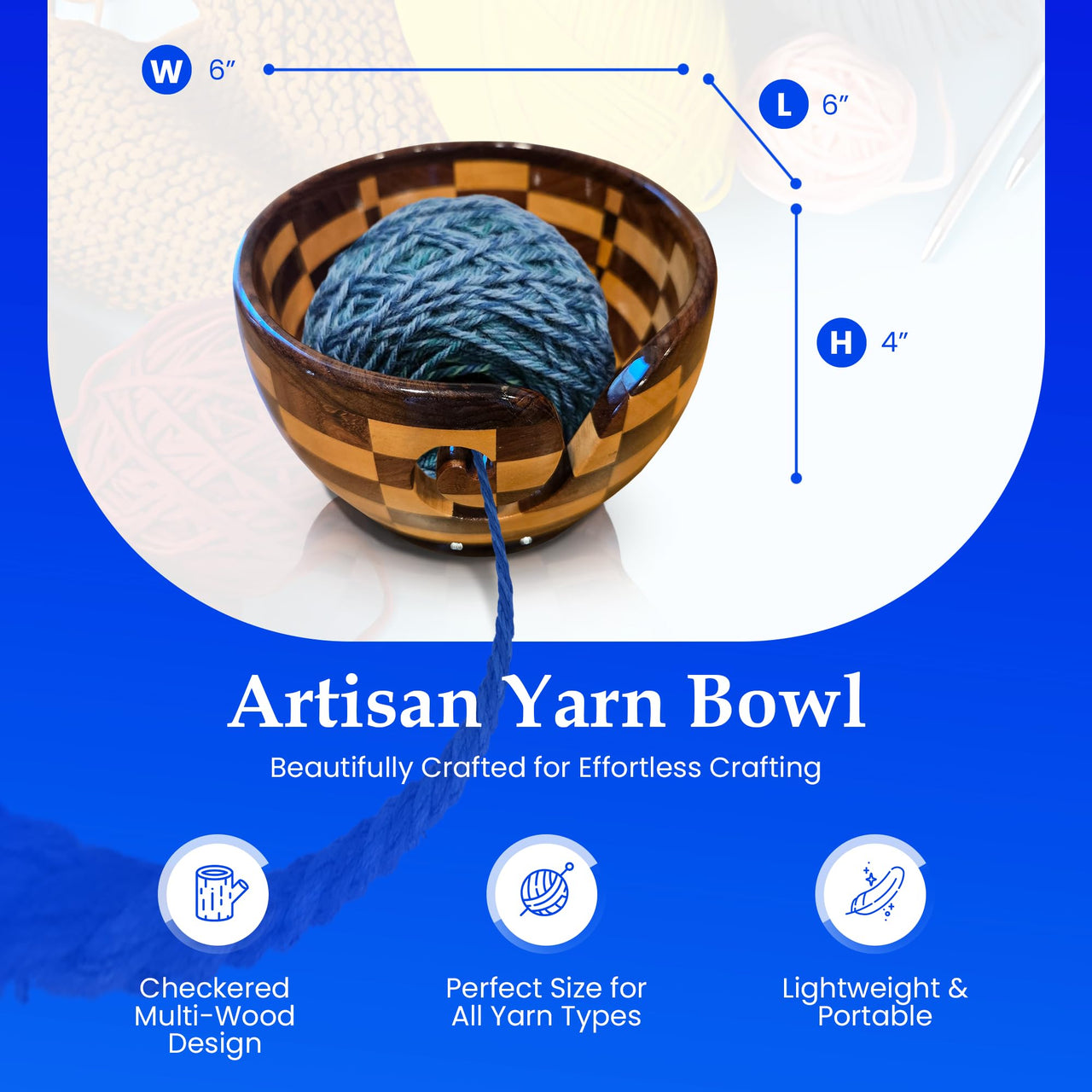 Artisan Yarn Bowl | Round