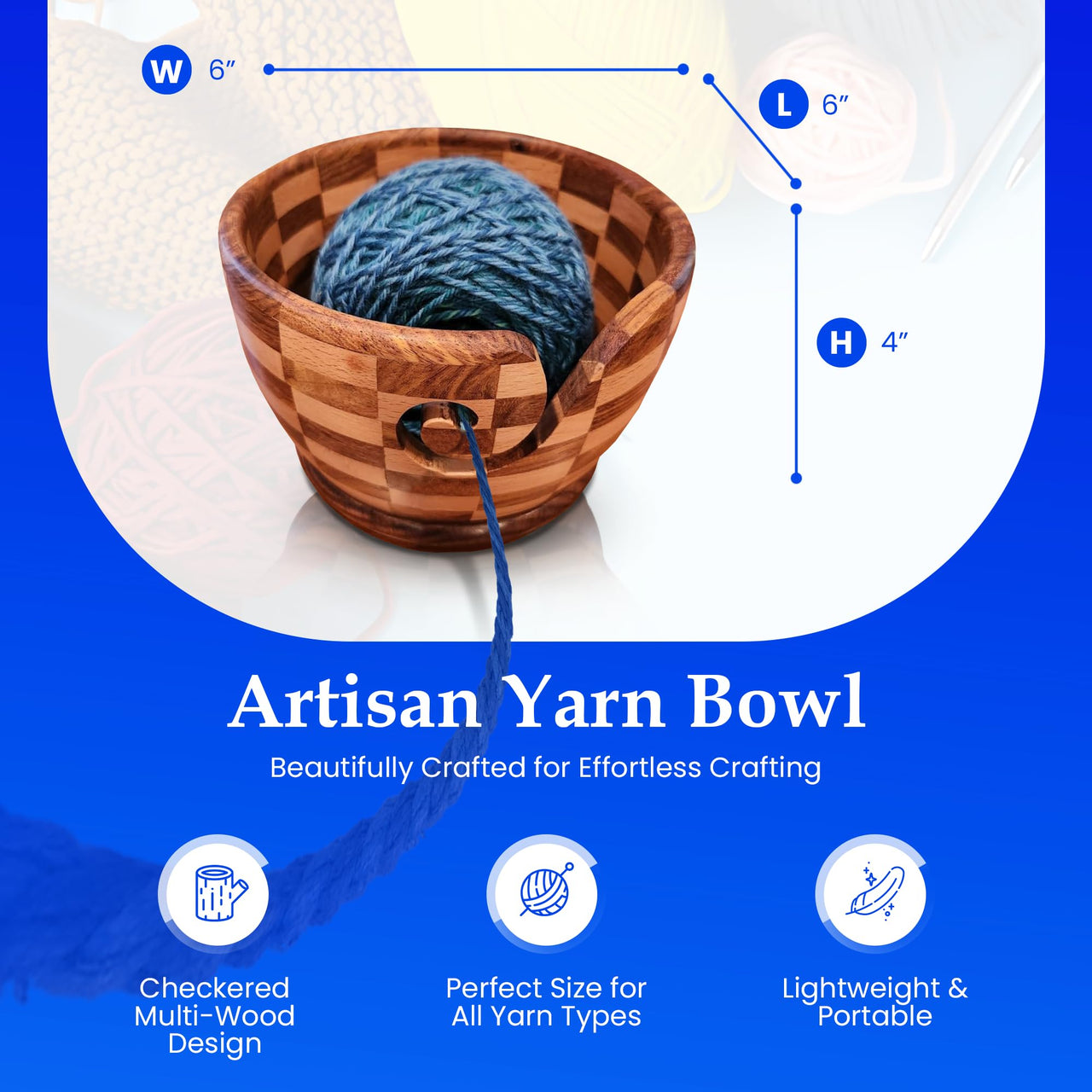 Artisan Yarn Bowl | Round