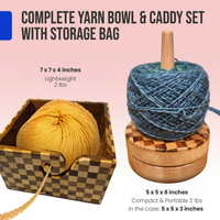 Thumbnail for Artisan Yarn Caddy & Square Bowl Set