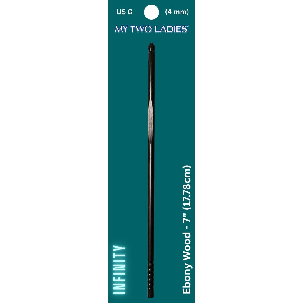 Infinity | Crochet Hook | Ebony | w/thumb print | 12 Sizes