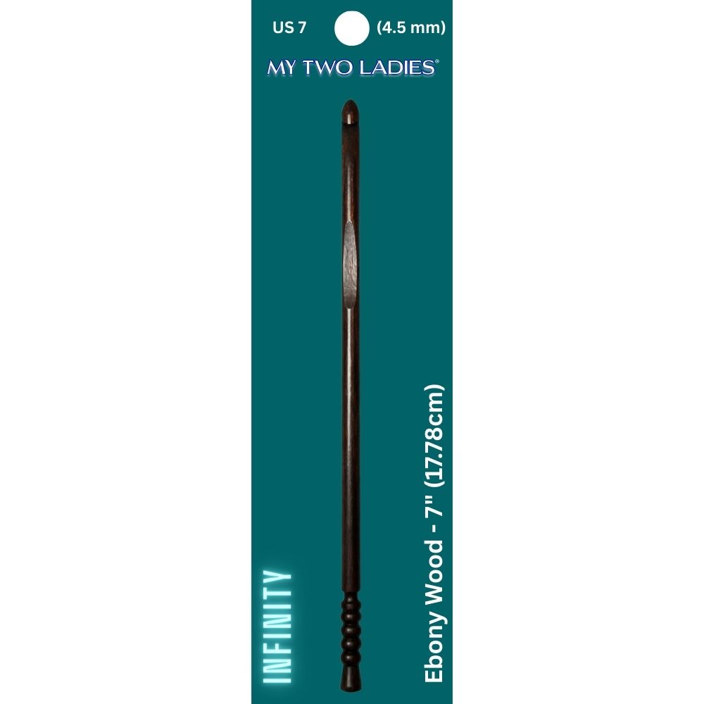 Infinity | Crochet Hook | Ebony | w/thumb print | 12 Sizes
