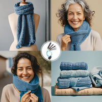 Thumbnail for Blue Silk | Big Blanket Set | Adjustable Knitting Needles | 4 SIZES | US13, US15, US17, US19 | w/custom case