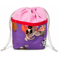 Thumbnail for Stylish 9 Pocket Drawstring Project Bag | Happy Hat Dogs