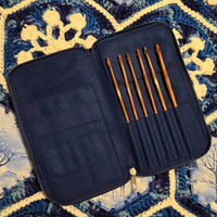 Thumbnail for Crochet Hook Set | Rosewood | Sizes E, F, G, 7, H, I | w/custom case