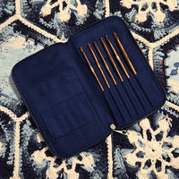 Thumbnail for Crochet Hook Set | Rosewood | Sizes E, F, G, 7, H, I | w/custom case