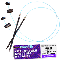 Thumbnail for Blue Silk | Adjustable Knitting Needles | 14 Sizes
