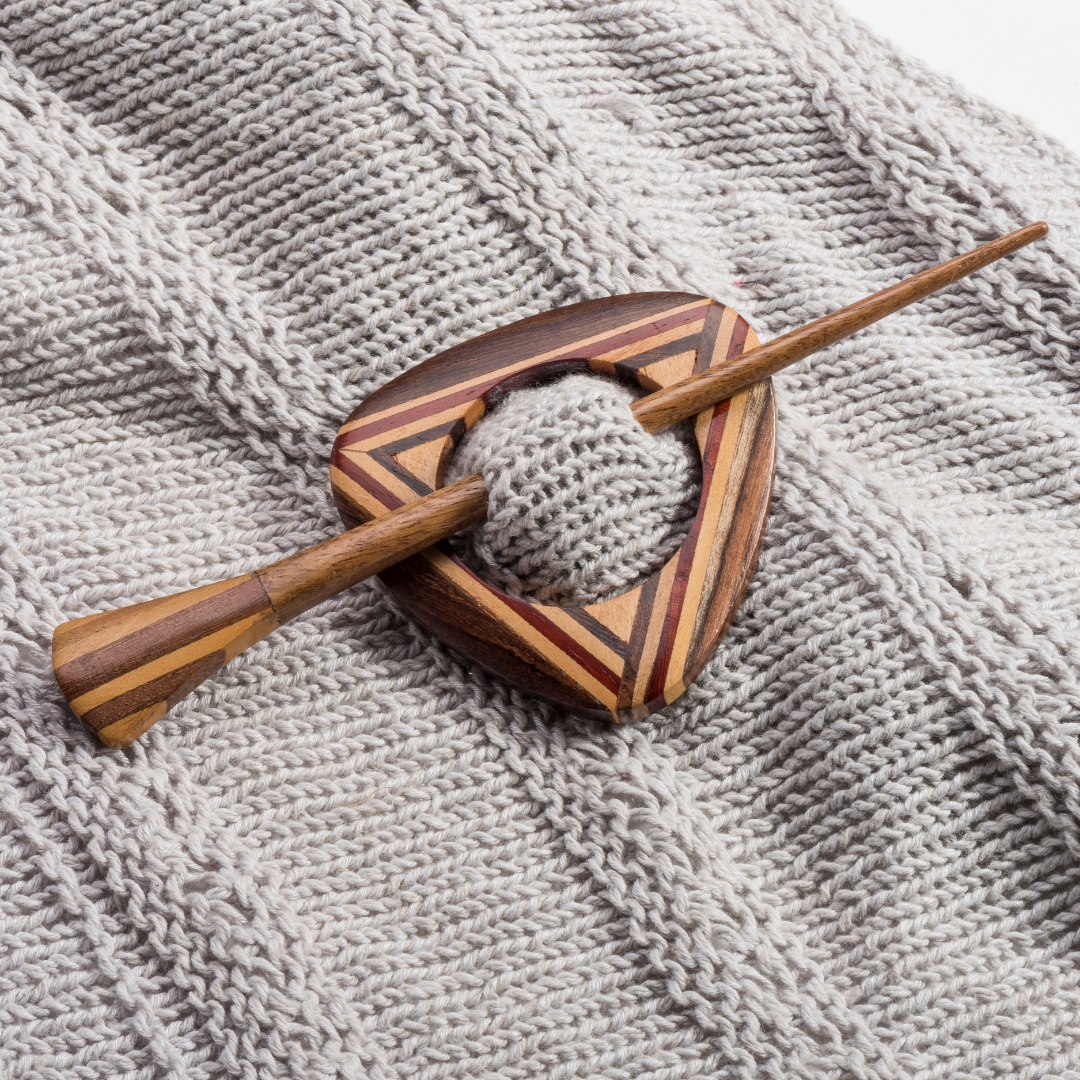 Geometric Shawl Pin w/stick
