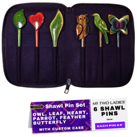 Thumbnail for Shawl Pin Set | 6 Pieces | w/custom case